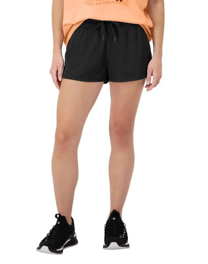 Mesh Shorts C Logo 25034 Black Women Champion Shorts