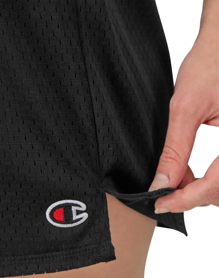 Mesh Shorts C Logo 25034 Black Women Champion Shorts