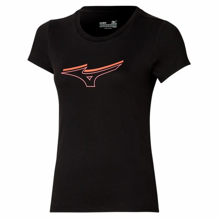 Mizuno Athletics RB Tee Black Women Athleticwear
