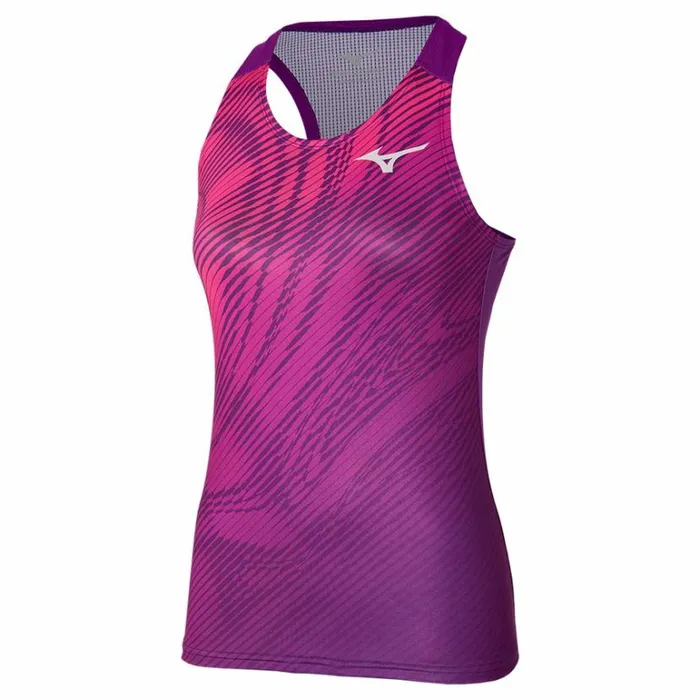 Mizuno Charge Printed Tank Purple Magic Women Tops