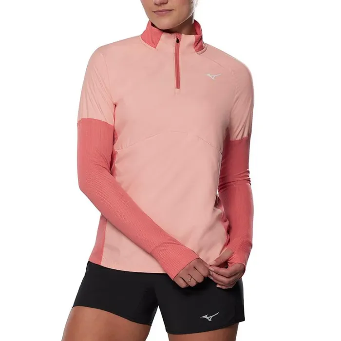 Mizuno Hybrid LS Tee Lantanaapricot Blush Women Tops