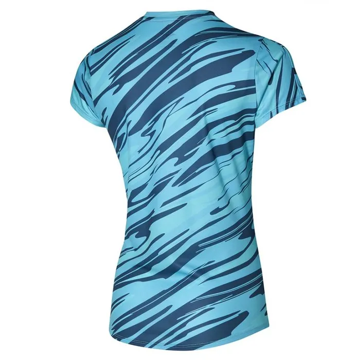 Mizuno Impulse Core Graphic Tee Maui Blue Women Tops Mizuno Impulse Core Graphic Tee Maui Blue Women Tops