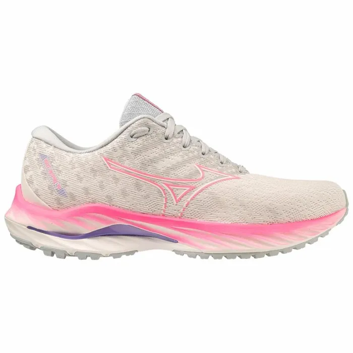 Mizuno WAVE INSPIRE 19 Swhitehvpinkppunch Women Running Mizuno WAVE INSPIRE 19 Swhitehvpinkppunch Women Running