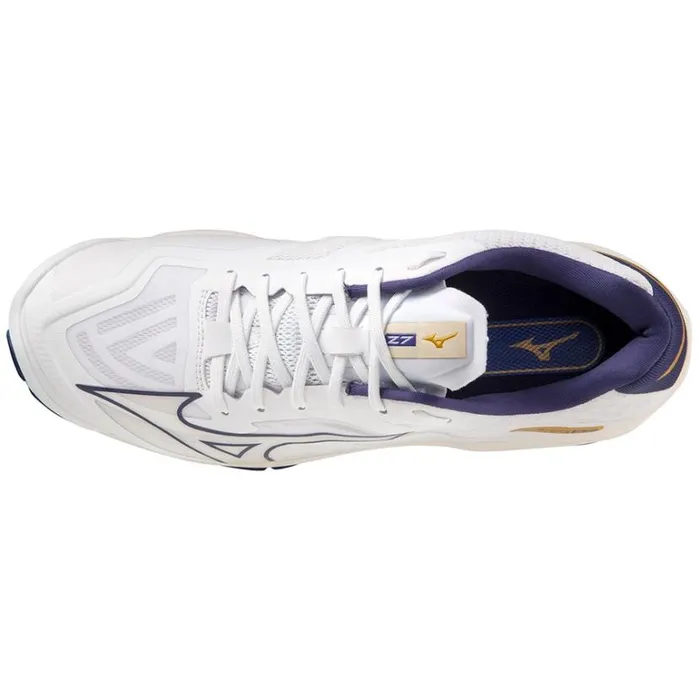 Mizuno WAVE LIGHTNING Z7 Whiteblueribbonmp Gold Women Volleyball Mizuno WAVE LIGHTNING Z7 Whiteblueribbonmp Gold Women Volleyball