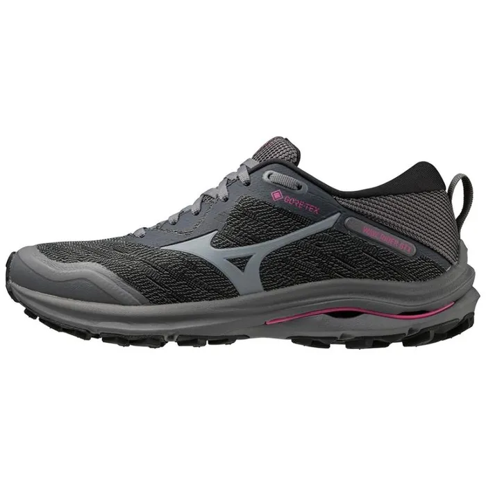 Mizuno Wave Rider GTX Iron Gatenimbus Cloudfuchsia Fedora Women Trail Running