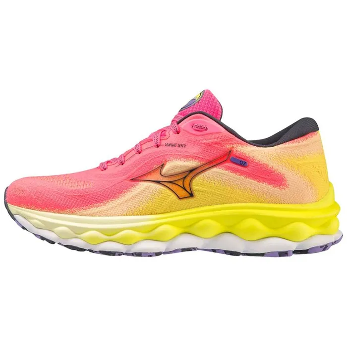 Mizuno WAVE SKY 7 Highvpinkombbluebolt2n Women Running