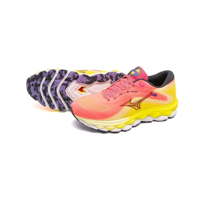 Mizuno WAVE SKY 7 Highvpinkombbluebolt2n Women Running Mizuno WAVE SKY 7 Highvpinkombbluebolt2n Women Running