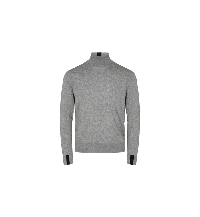 MOS MOSH Knits Men MMGAdam Supima Rollneck Knit Grey Melange