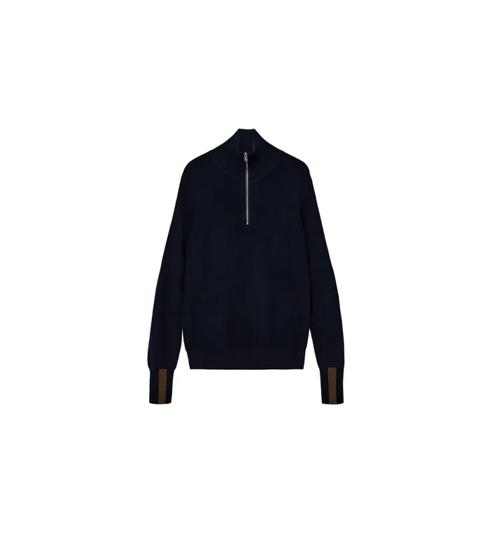 MOS MOSH Knits Men MMGAngelo HalfZip Knit Navy MOS MOSH Knits Men MMGAngelo HalfZip Knit Navy