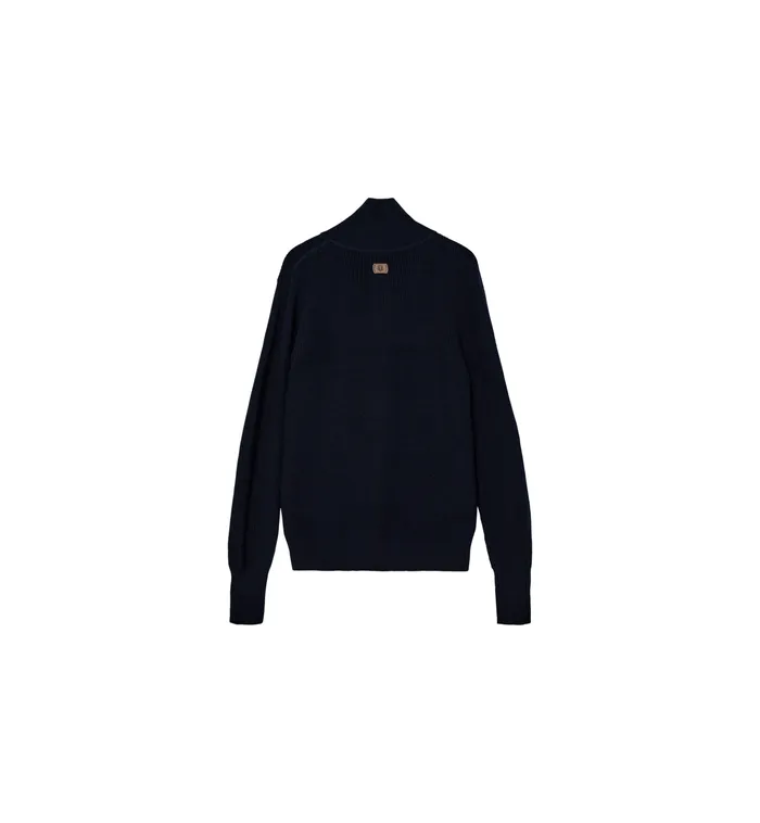 MOS MOSH Knits Men MMGAngelo HalfZip Knit Navy MOS MOSH Knits Men MMGAngelo HalfZip Knit Navy