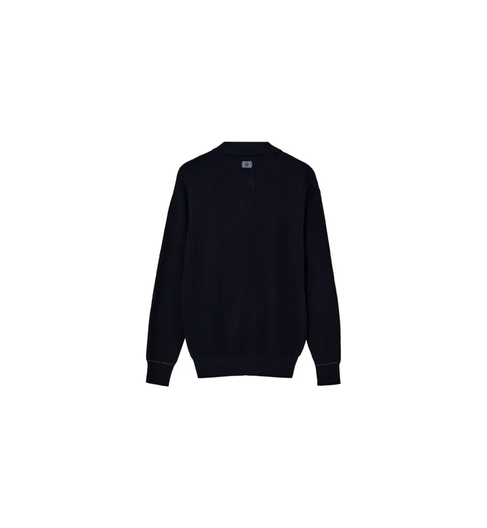MOS MOSH Knits Men MMGMilner LS Polo Knit Navy MOS MOSH Knits Men MMGMilner LS Polo Knit Navy