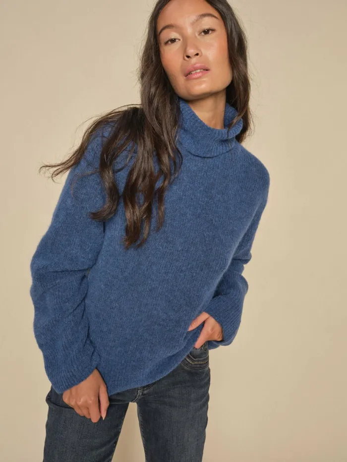 MOS MOSH Knits Women MMAidy Thora Rollneck Knit Set Sail