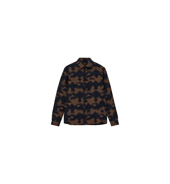 MOS MOSH Shirts Men MMGDavid Harlekin Shirt Indigo Blue MOS MOSH Shirts Men MMGDavid Harlekin Shirt Indigo Blue