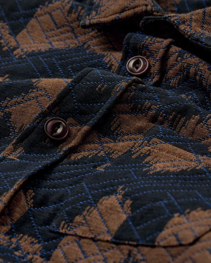 MOS MOSH Shirts Men MMGDavid Harlekin Shirt Indigo Blue MOS MOSH Shirts Men MMGDavid Harlekin Shirt Indigo Blue