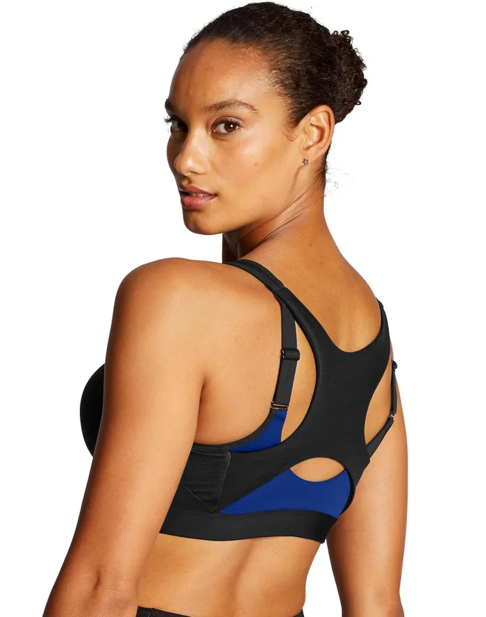 Motion Control Zip Sports Bra Wirefree Script Logo Surf The Web Women Champion Sports Bras and Bralettes