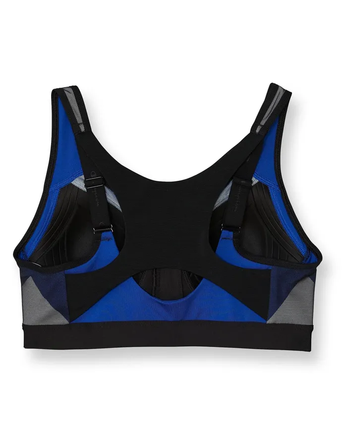 Motion Control Zip Sports Bra Wirefree Script Logo Surf The Web Women Champion Sports Bras and Bralettes
