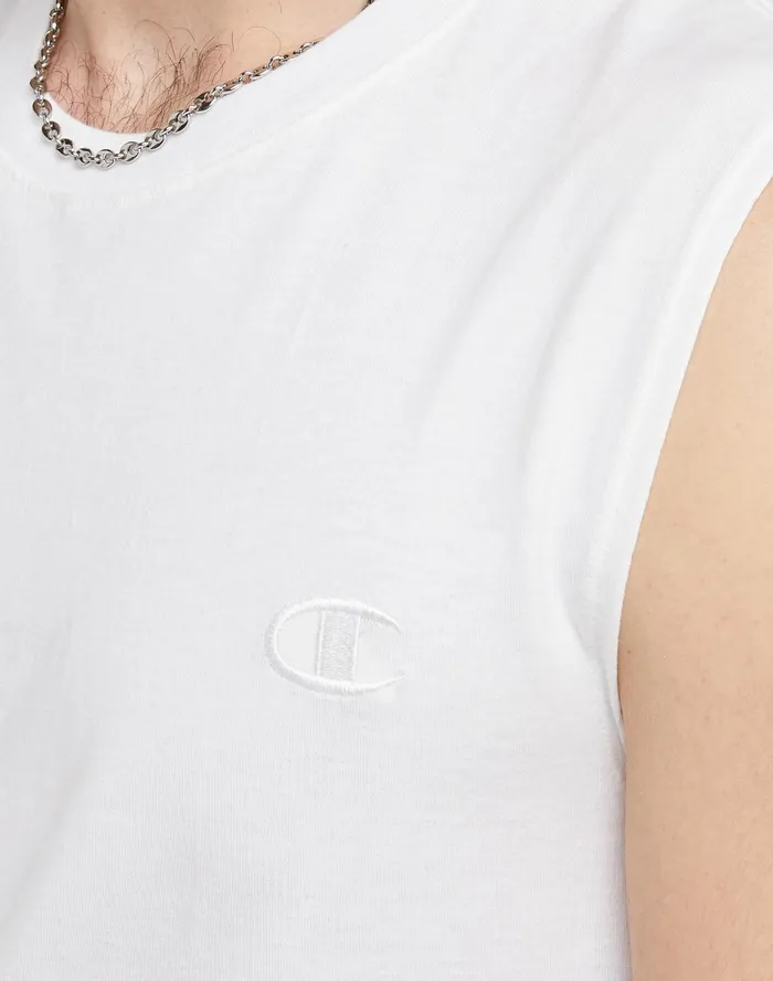 Muscle Tank C Logo White Men Champion TShirts and Tops