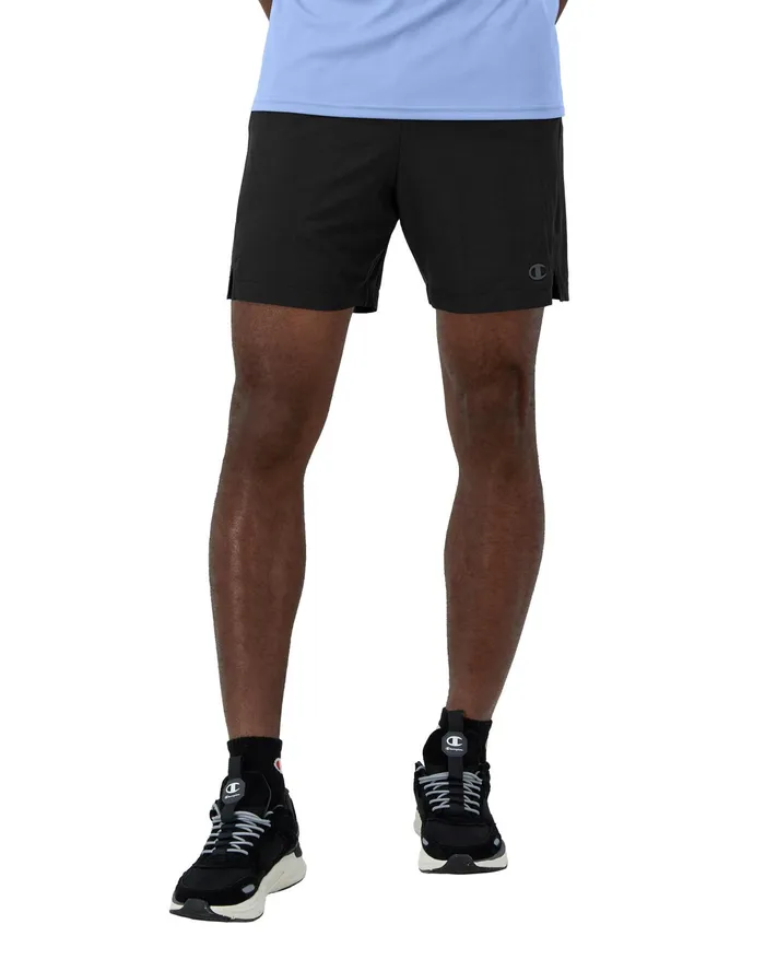Mvp Athletic Shorts Moisture Wicking C Logo 7034 Black Men Champion Shorts