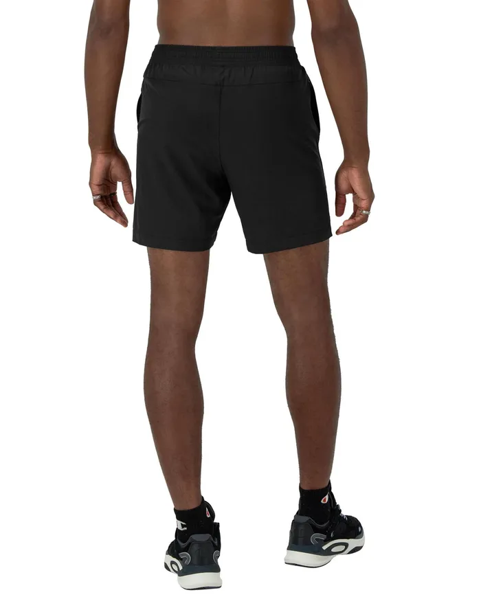 Mvp Athletic Shorts Moisture Wicking C Logo 7034 Black Men Champion Shorts