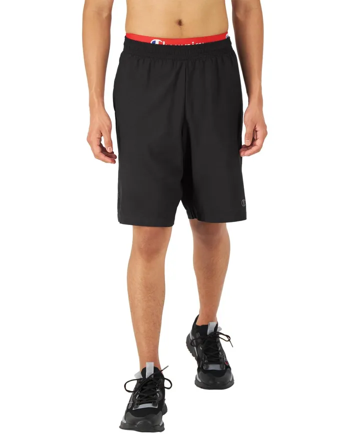 Mvp Athletic Shorts Moisture Wicking C Logo 9034 Black Men Champion Shorts
