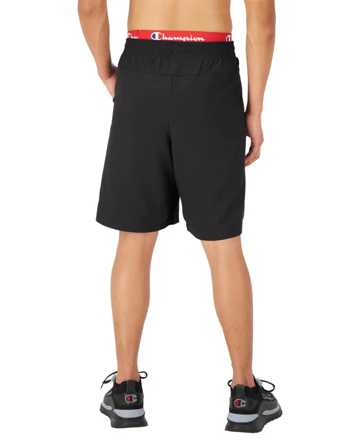 Mvp Athletic Shorts Moisture Wicking C Logo 9034 Black Men Champion Shorts