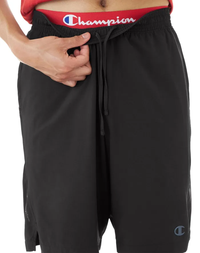 Mvp Athletic Shorts Moisture Wicking C Logo 9034 Black Men Champion Shorts