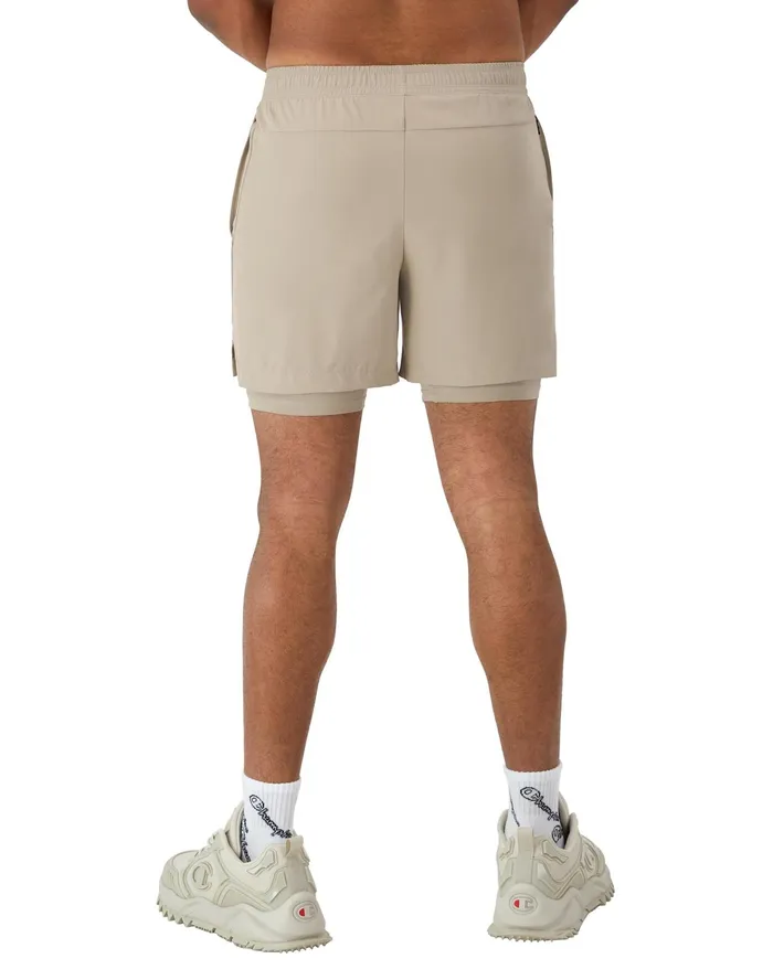 Mvp Shorts With Total Support Pouch Moisture Wicking C Logo 7034 Arctic Cold Beige Men Champion Shorts
