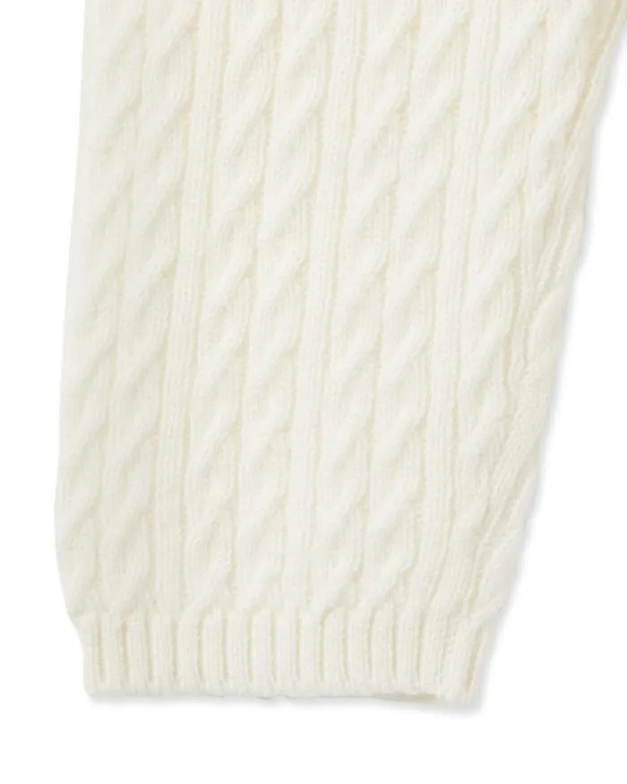 NPeal Baby Children Cable Cashmere Leggings New Ivory White