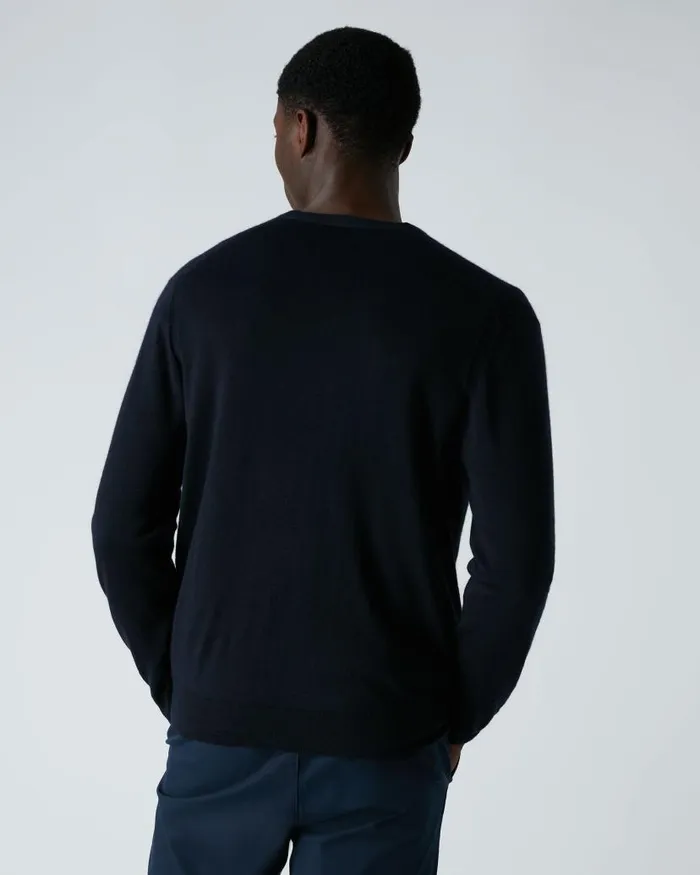 NPeal Cardigans Men Curzon Fine Gauge Cashmere Cardigan Navy Blue
