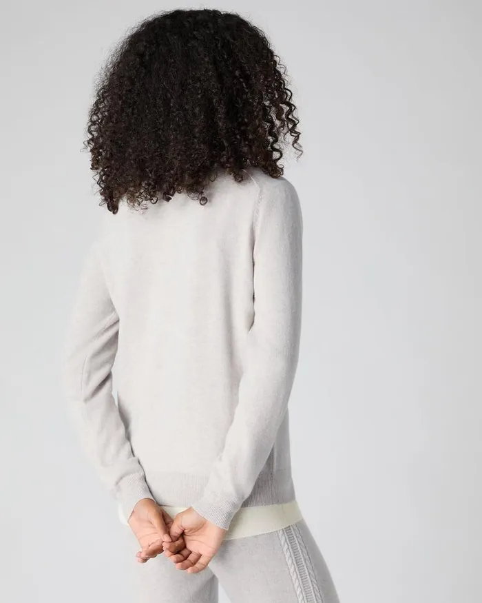 NPeal Cardigans Women Lara V Neck Cashmere Cardigan Pebble Grey
