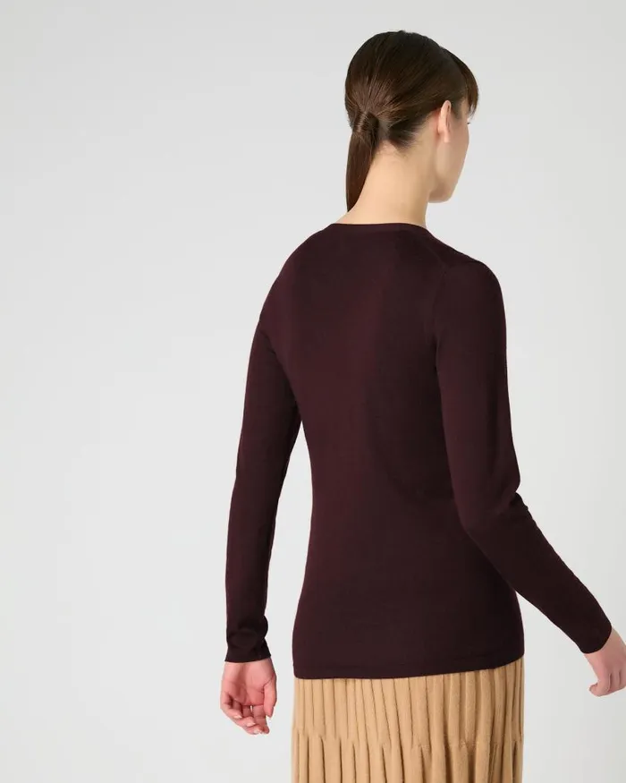 NPeal Cardigans Women Mia Superfine Cashmere V Neck Cardigan Clove Brown