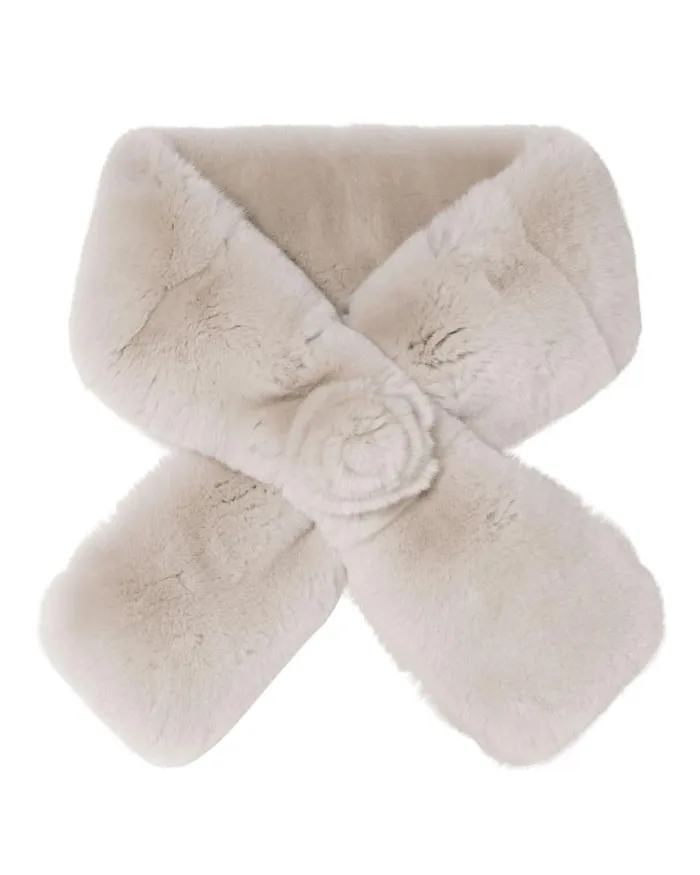 NPeal Cashmere Scarves Women Fur Neck Warmer Sand Brown