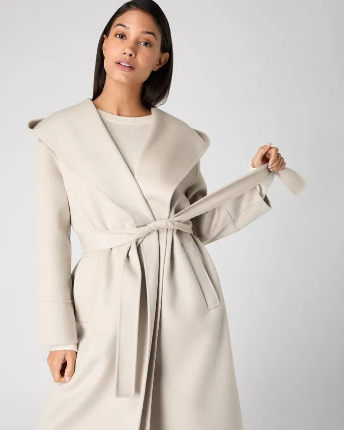 NPeal Coats and Jackets Women Cashmere Robe Coat Cream