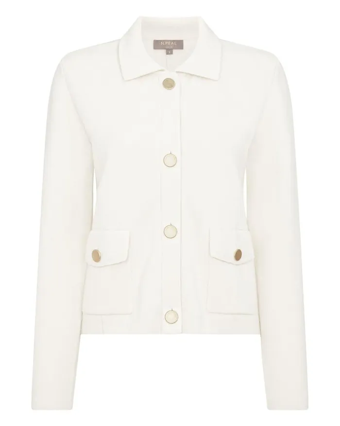 NPeal Coats and Jackets Women Collared Milano Cashmere Jacket New Ivory White