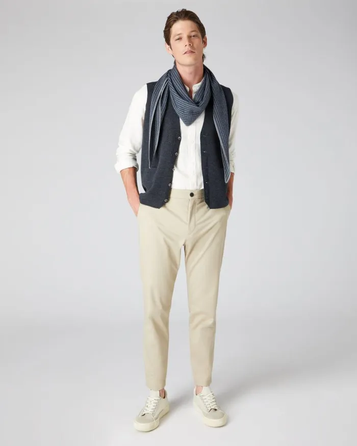 NPeal Gilets and Waistcoats Men Chelsea Cashmere Waistcoat Dark Charcoal Grey