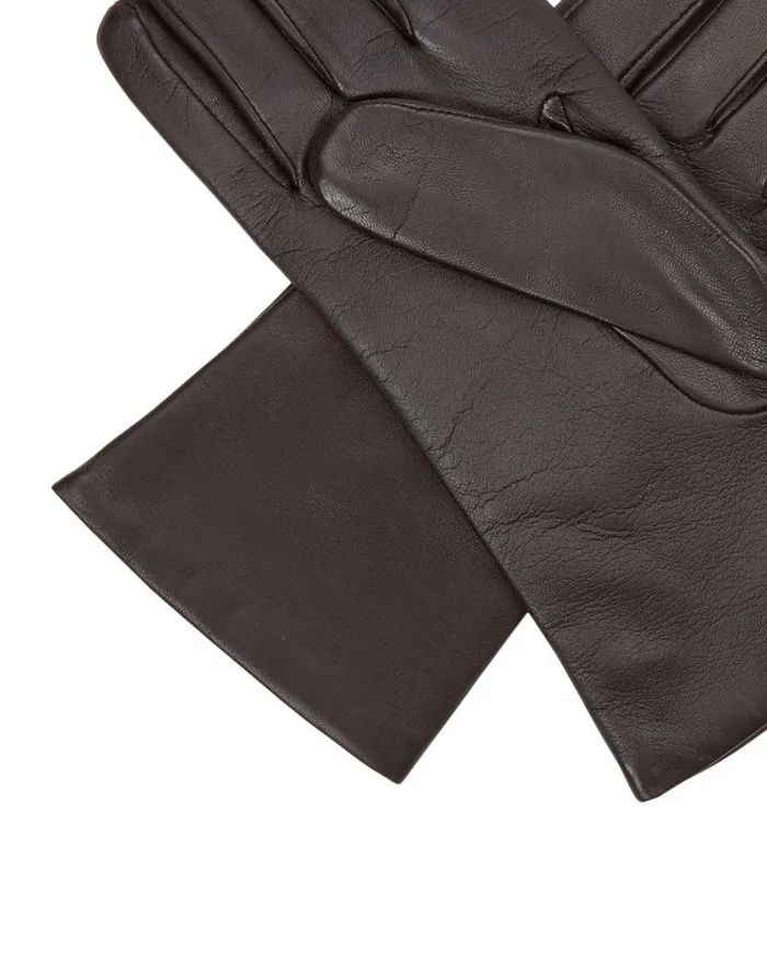 NPeal Gloves Women Leather Short Gloves Mocha Brown