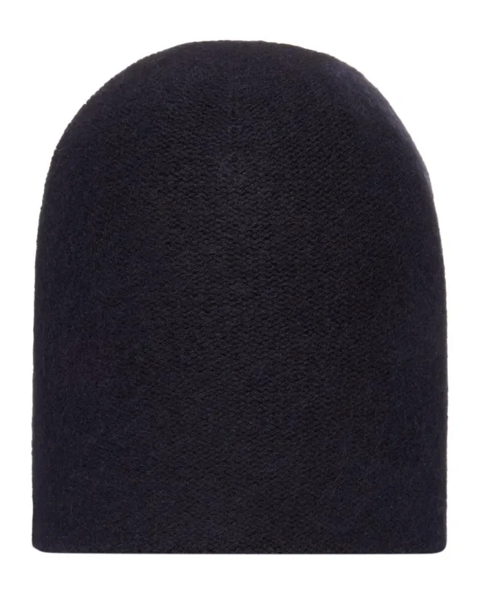 NPeal Hats WomenMen Unisex Double Layer Cashmere Beanie Navy Blue