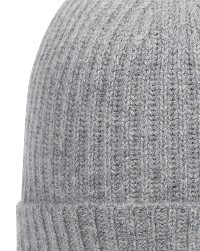 NPeal Hats WomenMen Unisex Ribbed Cashmere Hat Flannel Grey