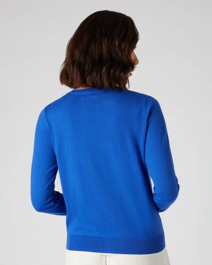 NPeal Jumpers Women Cotton Cashmere Jumper Victoria Blue
