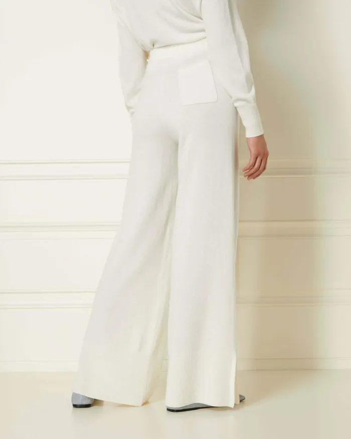 NPeal Leggings and Trousers Women Exposed Seam Cashmere Trouser New Ivory White