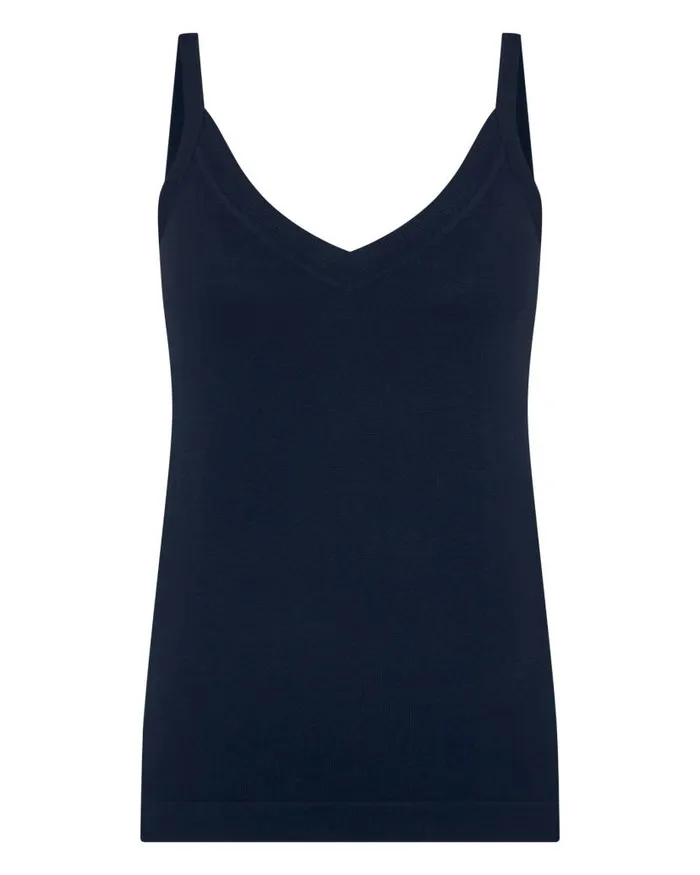 NPeal Tops and Tshirts Women Cotton Cashmere Camisole Navy Blue