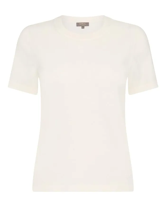 NPeal Tops and Tshirts Women Lottie Cashmere TShirt New Ivory White