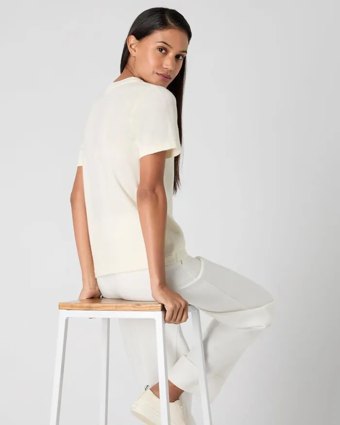 NPeal Tops and Tshirts Women Lottie Cashmere TShirt New Ivory White