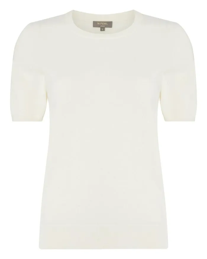 NPeal Tops and Tshirts Women Milly Classic Cashmere TShirt New Ivory White