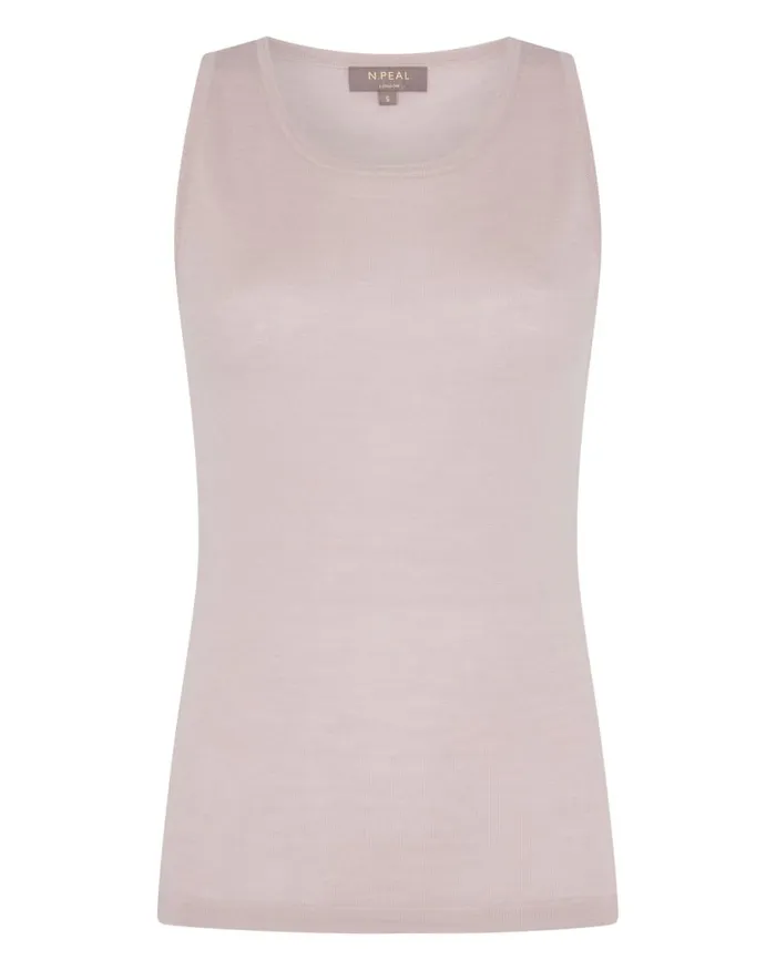 NPeal Tops and Tshirts Women Superfine Cashmere Shell Top Dune Pink