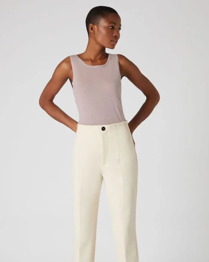NPeal Tops and Tshirts Women Superfine Cashmere Shell Top Dune Pink