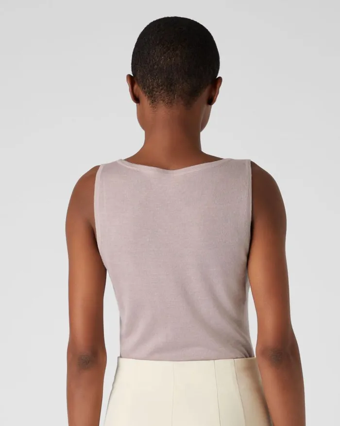 NPeal Tops and Tshirts Women Superfine Cashmere Shell Top Dune Pink