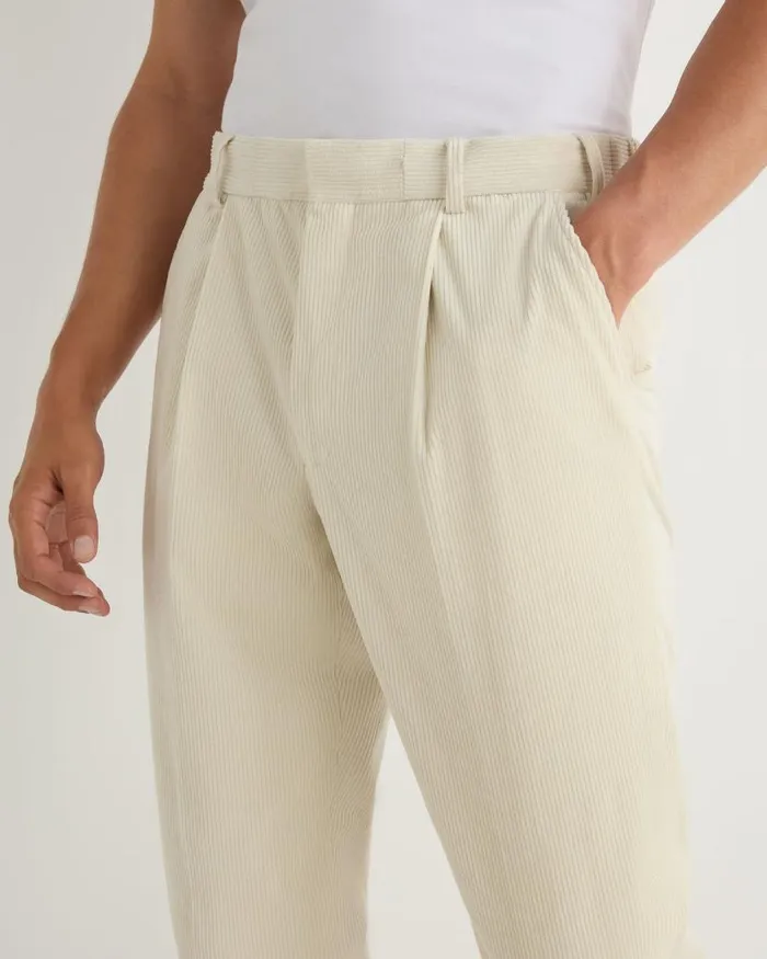NPeal Trousers Men Atrani Cord Trousers Off White
