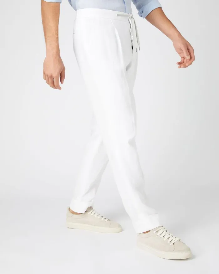 NPeal Trousers Men Linen Trouser White
