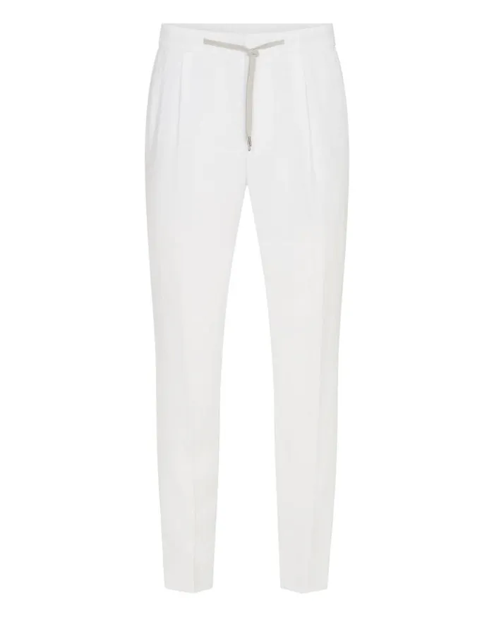 NPeal Trousers Men Linen Trouser White